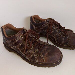 DR. MARTENS DOCS "Keith" Men's Sz 11US/45EU Brown Leather Lace-up Oxfords